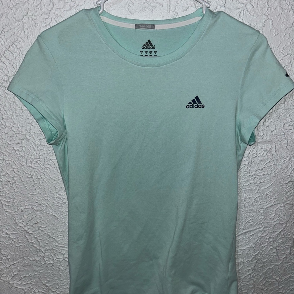 Adidas Women's Light Green Short Sleeve Tee